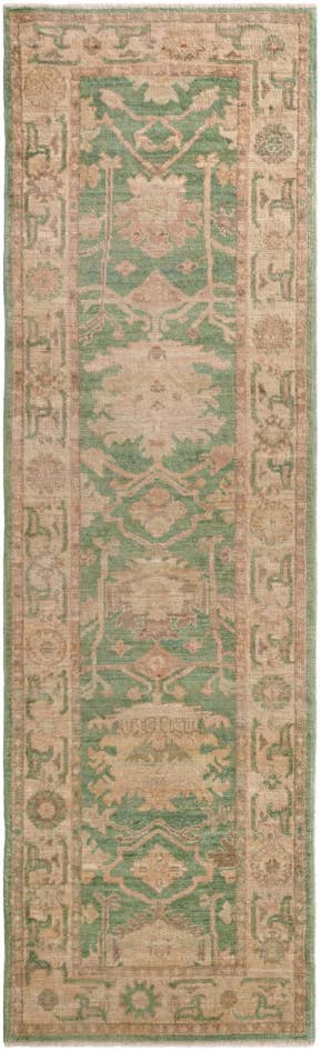 Detail image of 2' 9 x 9' 5 Hand Knotted Oushak Wool Runner Rug