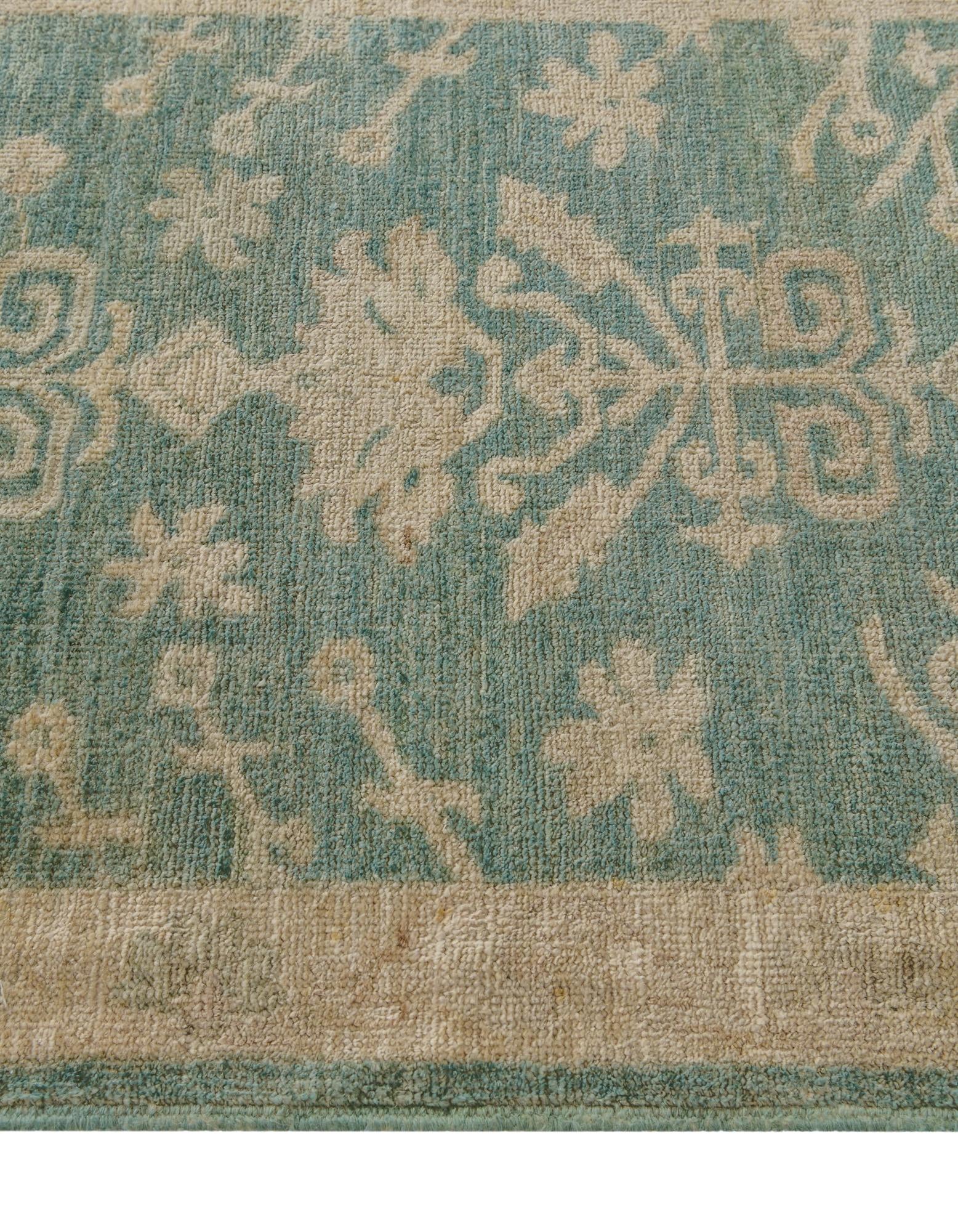 2' 11 x 11' 7 Hand Knotted Oushak Wool Runner Rug