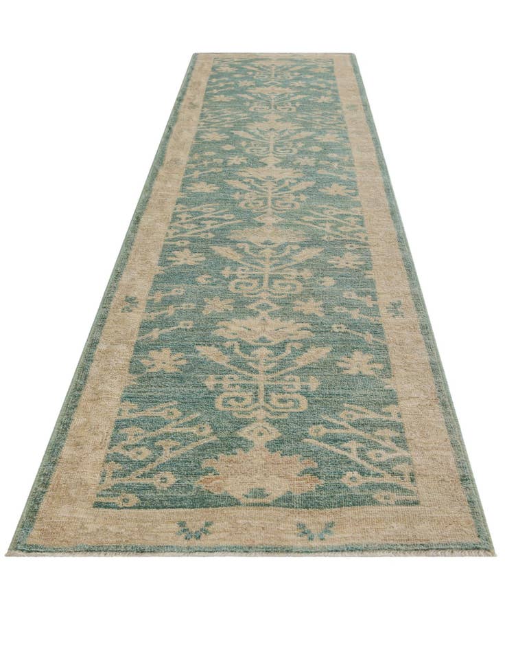 Detail image of 2' 11 x 11' 7 Hand Knotted Oushak Wool Runner Rug
