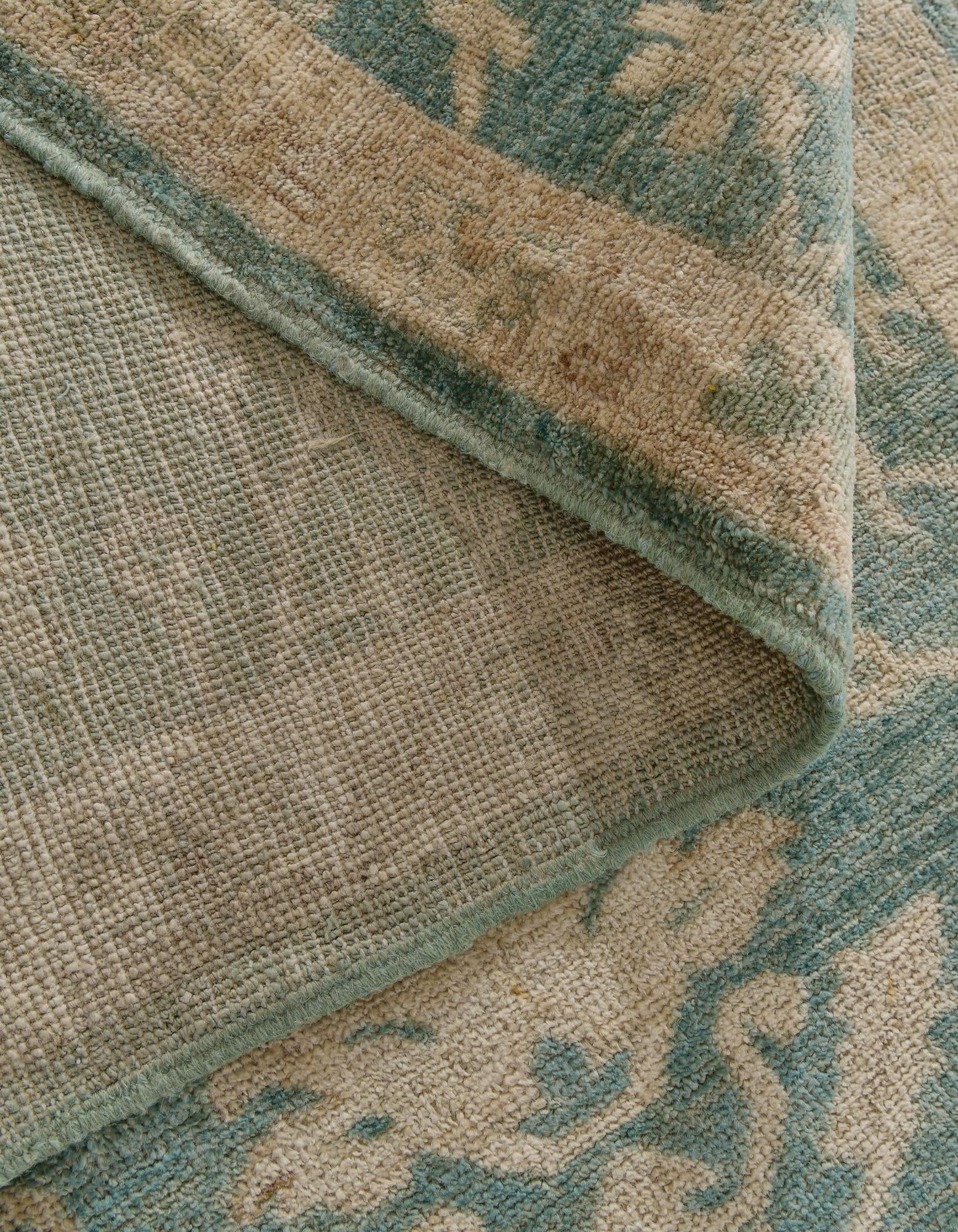 2' 11 x 11' 7 Hand Knotted Oushak Wool Runner Rug