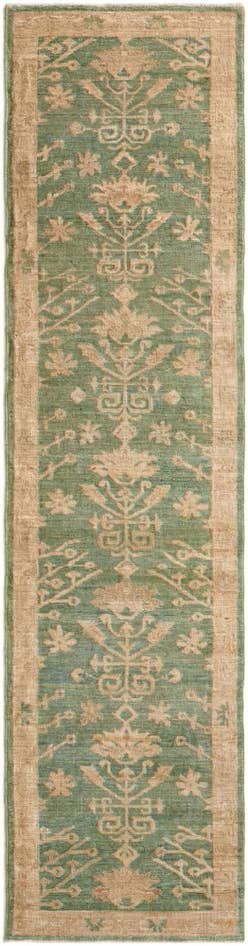 Detail image of 2' 11 x 11' 7 Hand Knotted Oushak Wool Runner Rug