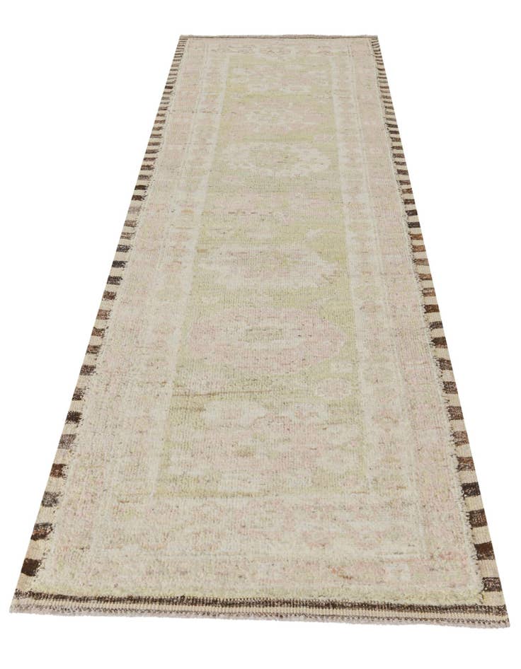 Detail image of 2' 9 x 10' 3 Hand Knotted Oushak Wool Runner Rug