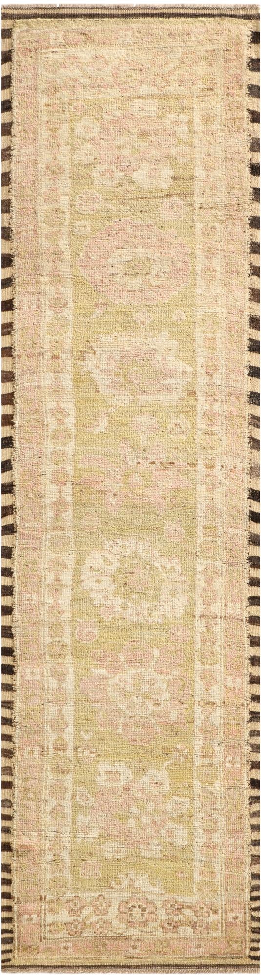 2' 9 x 10' 3  Hand Knotted Oushak Wool Runner Rug