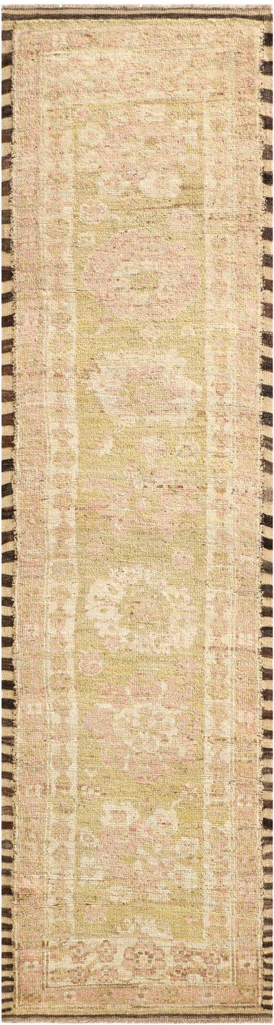 2' 9 x 10' 3 Hand Knotted Oushak Wool Runner Rug