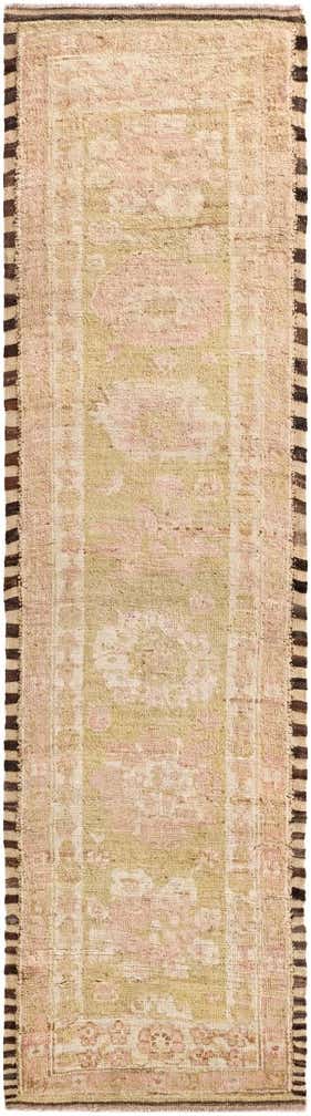 2' 9 x 10' 3 Hand Knotted Oushak Wool Runner Rug