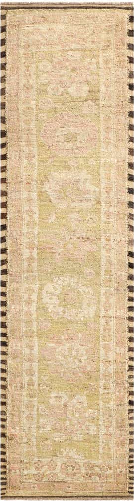 2' 9 x 10' 3 Hand Knotted Oushak Wool Runner Rug