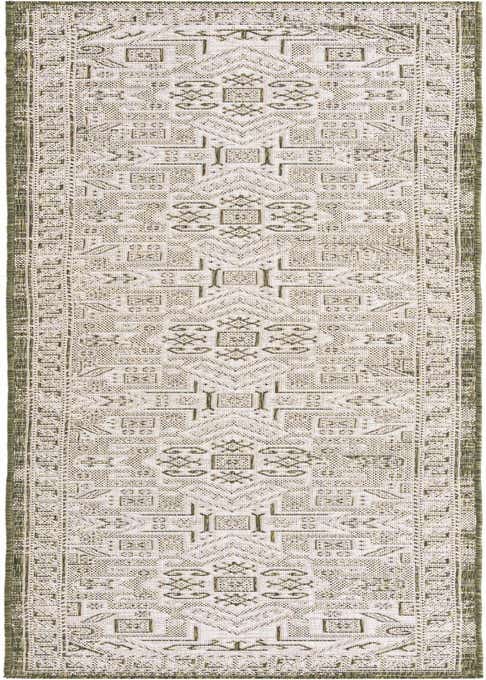 2' 7 x 12' Easy-Clean Aztec Indoor / Outdoor Runner Rug