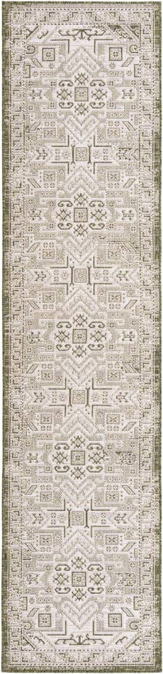 Detail image of 2' 7 x 12' Easy-Clean Aztec Indoor / Outdoor Runner Rug