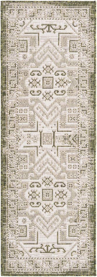 Detail image of 2' x 6' Easy-Clean Aztec Indoor / Outdoor Runner Rug