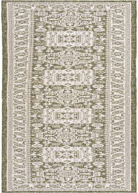 2' 7 x 12' Easy-Clean Aztec Indoor / Outdoor Runner Rug
