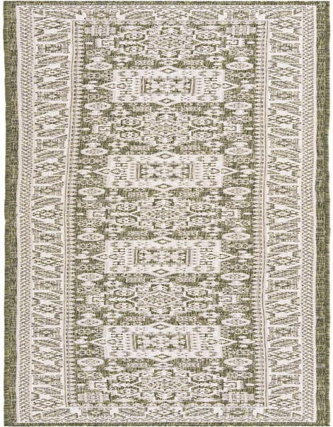 Detail image of 2' 7 x 12' Easy-Clean Aztec Indoor / Outdoor Runner Rug
