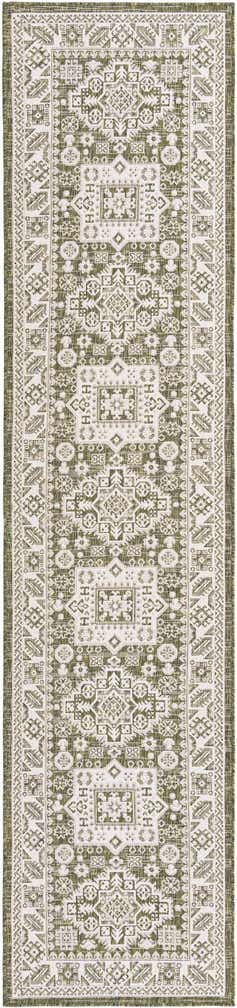 2' 7 x 12' Easy-Clean Aztec Indoor / Outdoor Runner Rug