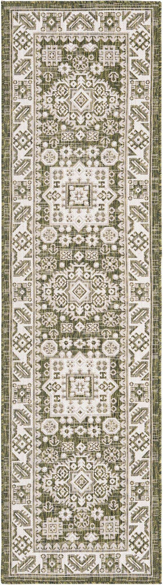 2' x 8' Easy-Clean Aztec Indoor / Outdoor Runner Rug