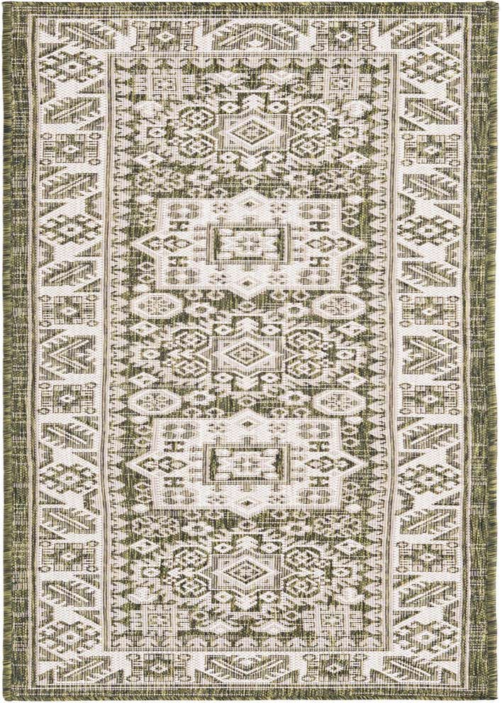 2' x 6' Easy-Clean Aztec Indoor / Outdoor Runner Rug