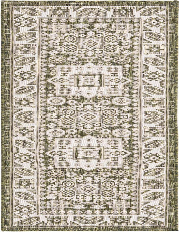 2' x 6' Easy-Clean Aztec Indoor / Outdoor Runner Rug