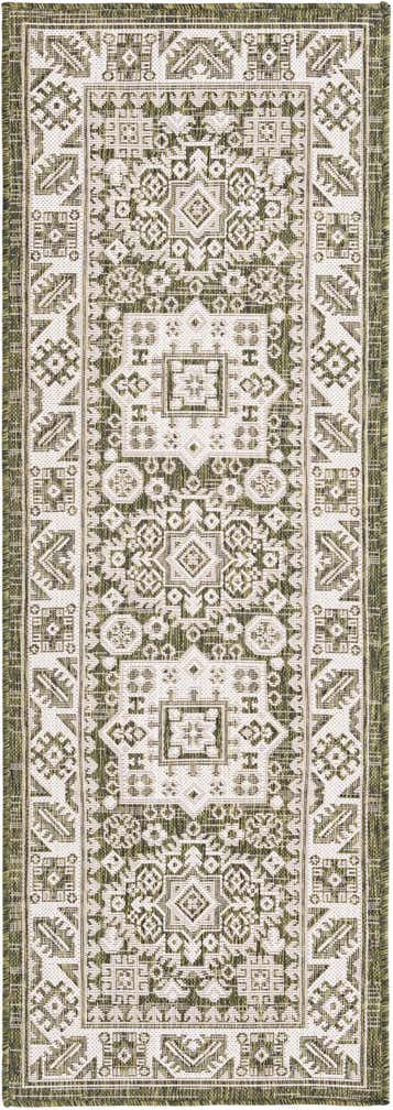 2' x 6' Easy-Clean Aztec Indoor / Outdoor Runner Rug