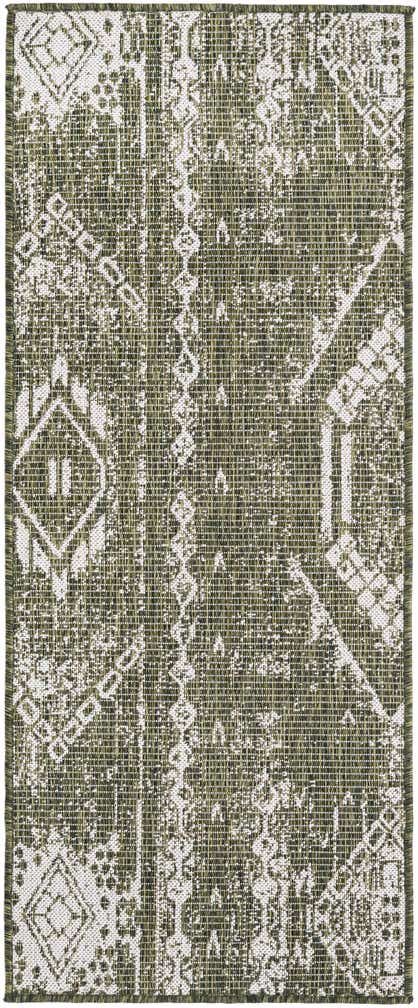 2' x 5' 3 Easy-Clean Bohemian Indoor / Outdoor Runner Rug