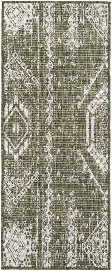 Detail image of 2' x 5' 3 Easy-Clean Bohemian Indoor / Outdoor Runner Rug