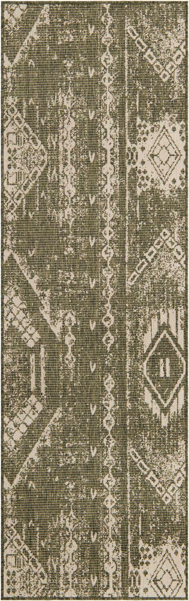 2' x 8' Easy-Clean Bohemian Indoor / Outdoor Runner Rug