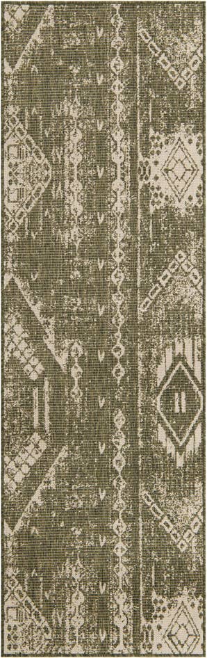 Detail image of 2' x 8' Easy-Clean Bohemian Indoor / Outdoor Runner Rug