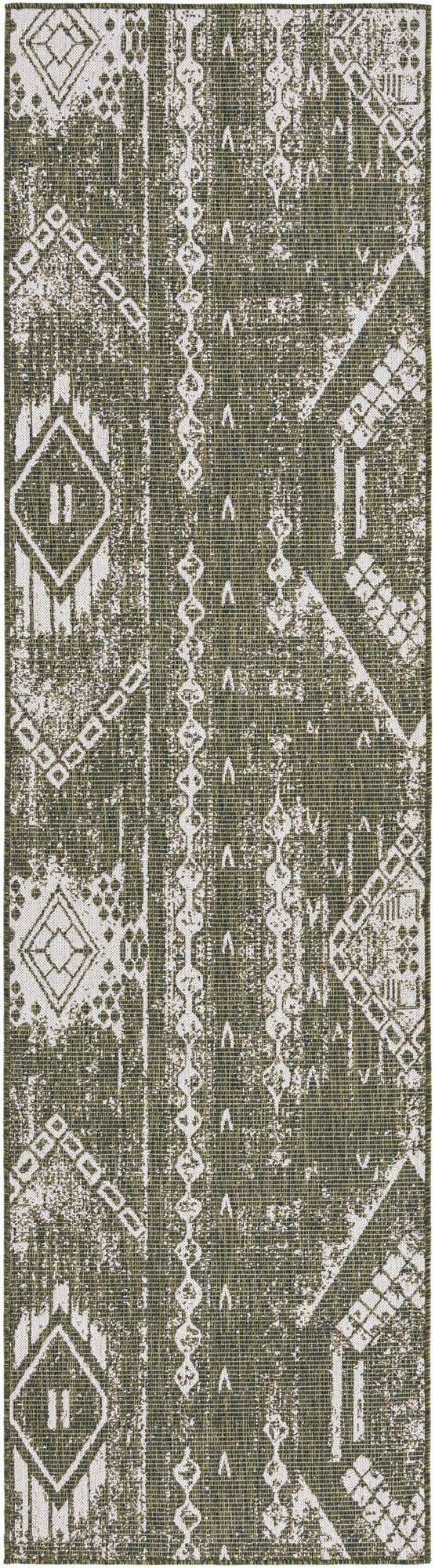 2' 7 x 12' Easy-Clean Bohemian Indoor / Outdoor Runner Rug