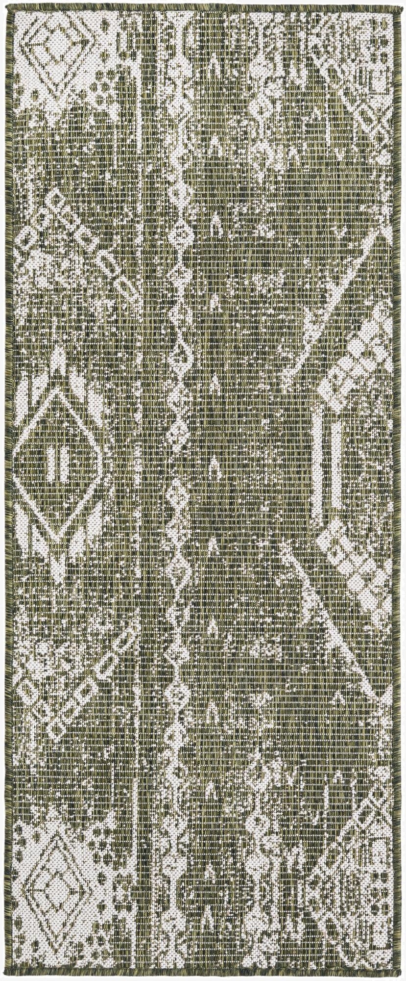 2' x 5' 3  Washable Bohemian Indoor / Outdoor Runner Rug