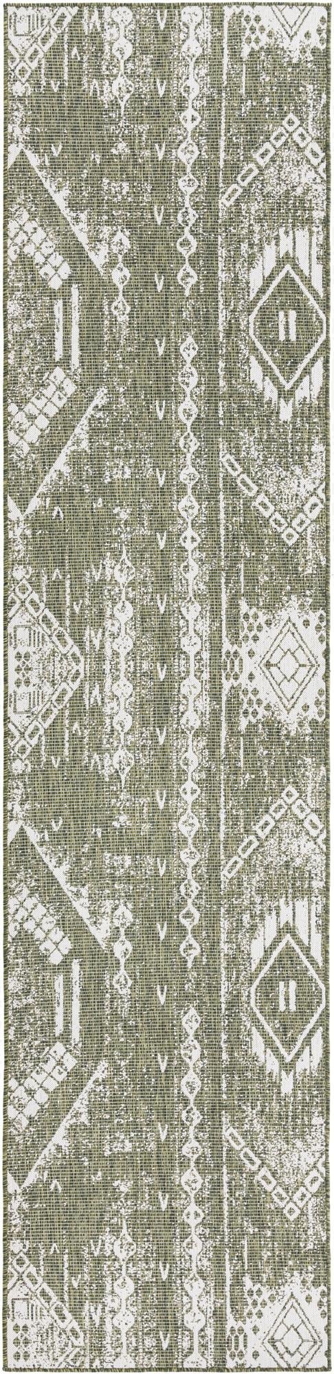 Primary image 3' 3 x 14'  Washable Bohemian Indoor / Outdoor Runner Rug