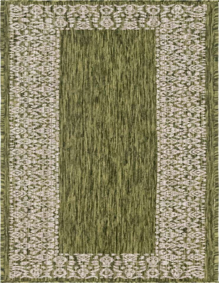 2' x 6' Easy-Clean Border Indoor / Outdoor Runner Rug