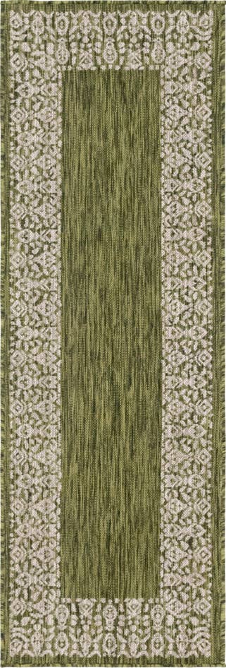 Detail image of 2' x 6' Easy-Clean Border Indoor / Outdoor Runner Rug