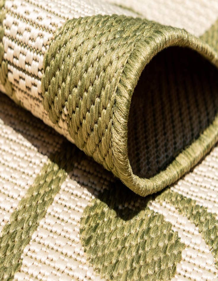 Detail image of 2' 2 x 6'  Washable Botanical Indoor / Outdoor Runner Rug