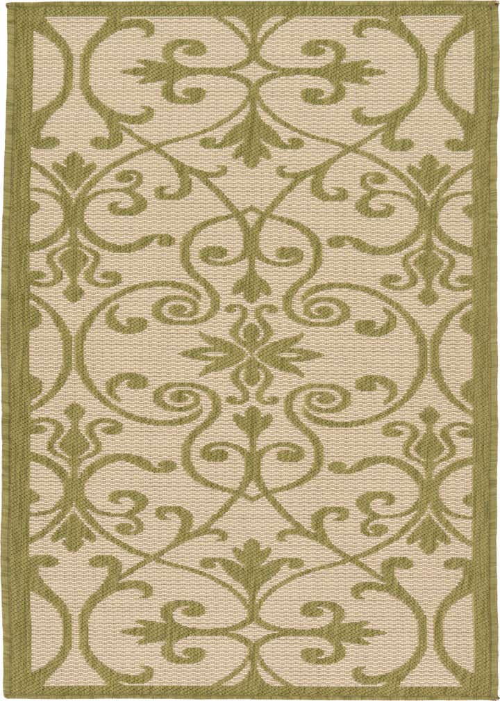 2' 2 x 6' Easy-Clean Botanical Indoor / Outdoor Runner Rug