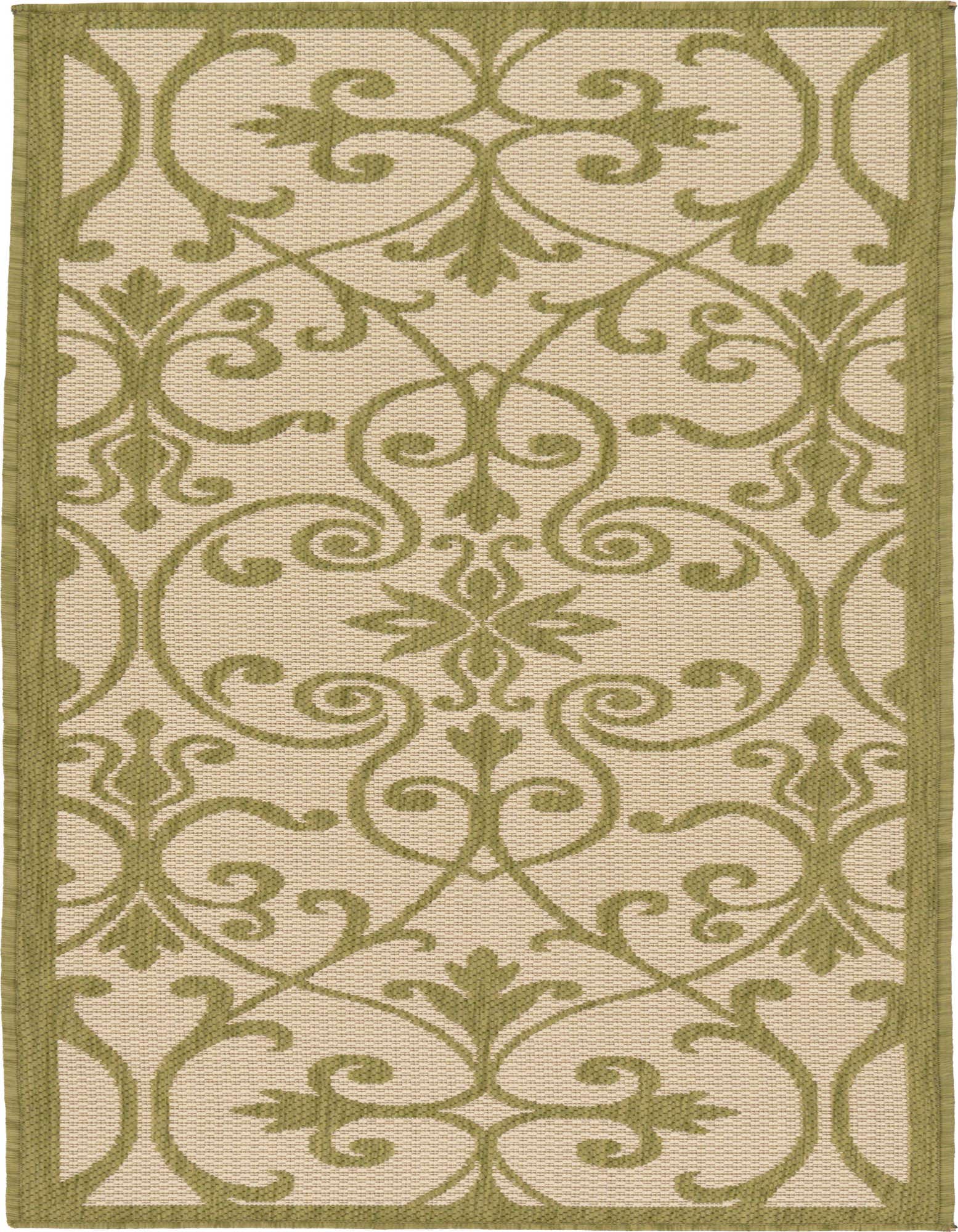 2' 2 x 6' Easy-Clean Botanical Indoor / Outdoor Runner Rug