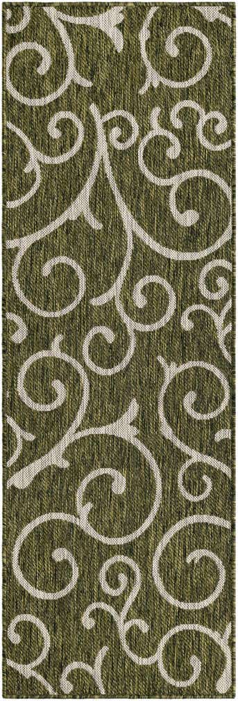 2' x 6' Easy-Clean Botanical Indoor / Outdoor Runner Rug