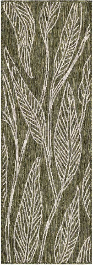 2' x 6' Easy-Clean Botanical Indoor / Outdoor Runner Rug
