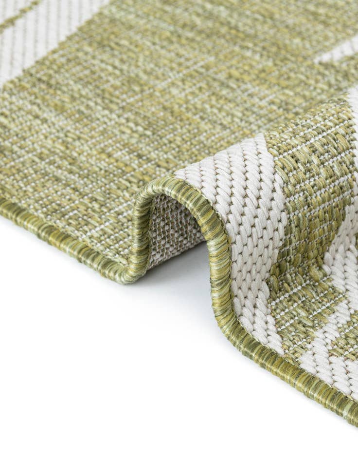 Detail image of 2' x 6' Easy-Clean Botanical Indoor / Outdoor Runner Rug