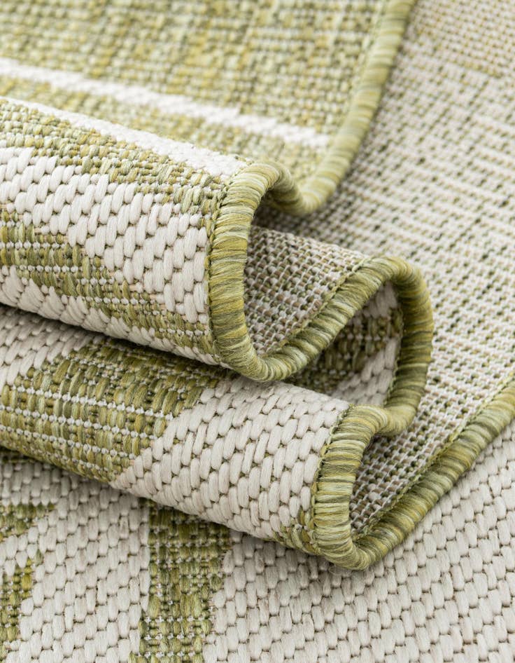 Detail image of 2' x 6' Easy-Clean Botanical Indoor / Outdoor Runner Rug