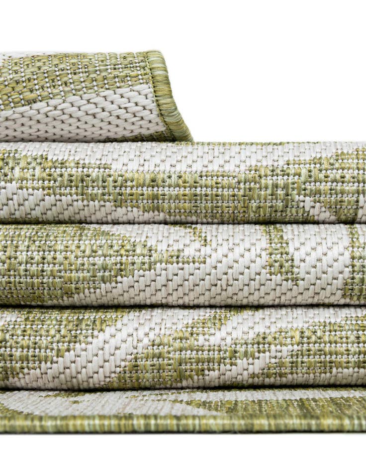 Detail image of 2' x 6' Easy-Clean Botanical Indoor / Outdoor Runner Rug