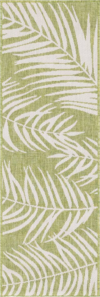 Detail image of 2' x 6' Easy-Clean Botanical Indoor / Outdoor Runner Rug