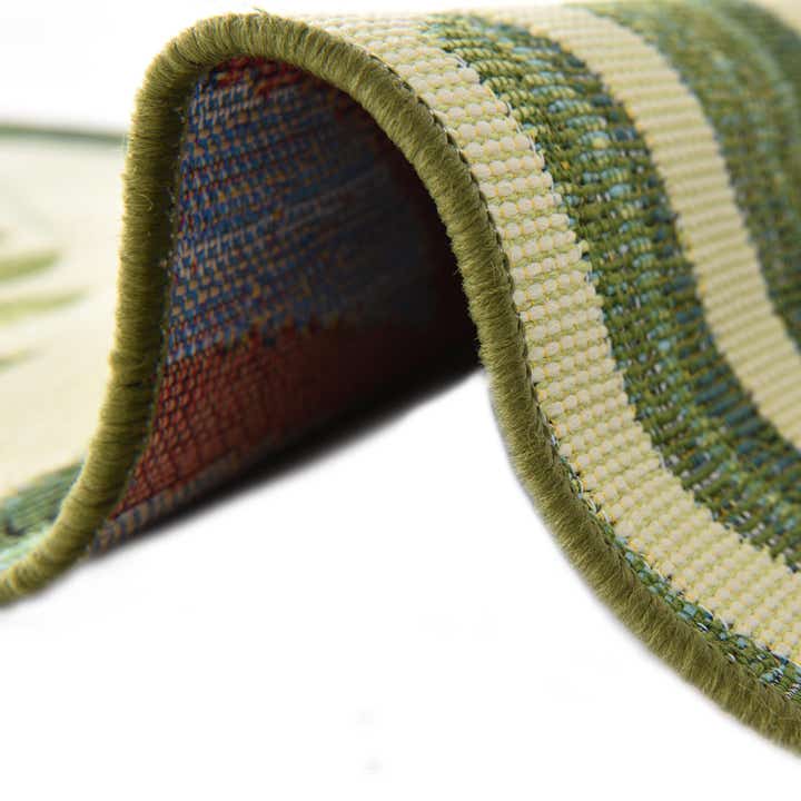 2' x 4' Easy-Clean Botanical Indoor / Outdoor Runner Rug