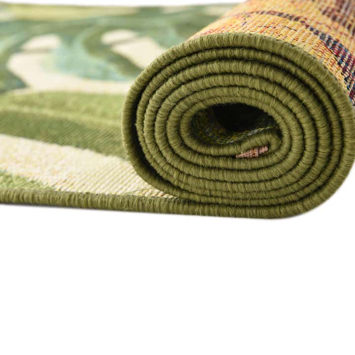 2' x 4' Easy-Clean Botanical Indoor / Outdoor Runner Rug