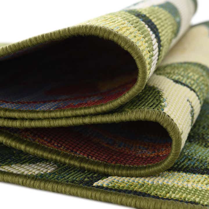 2' x 4' Easy-Clean Botanical Indoor / Outdoor Runner Rug