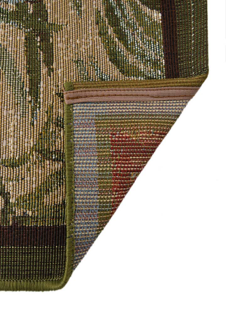 2' 7 x 5' 3 Easy-Clean Botanical Indoor / Outdoor Runner Rug