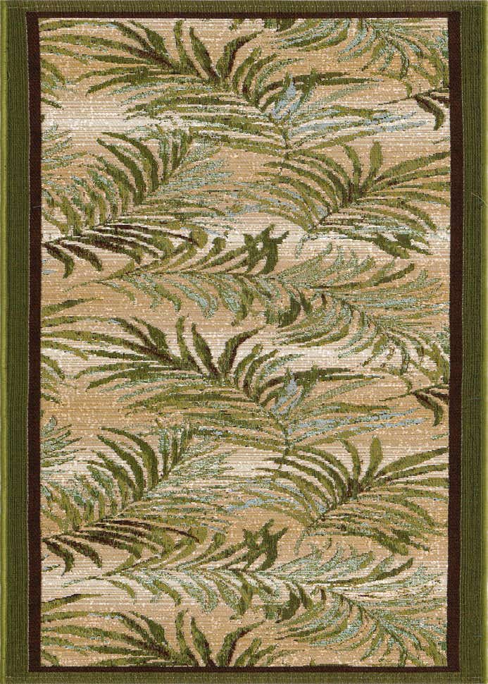 2' x 6' Easy-Clean Botanical Indoor / Outdoor Runner Rug