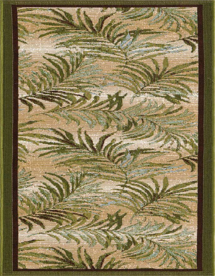 2' x 6' Easy-Clean Botanical Indoor / Outdoor Runner Rug
