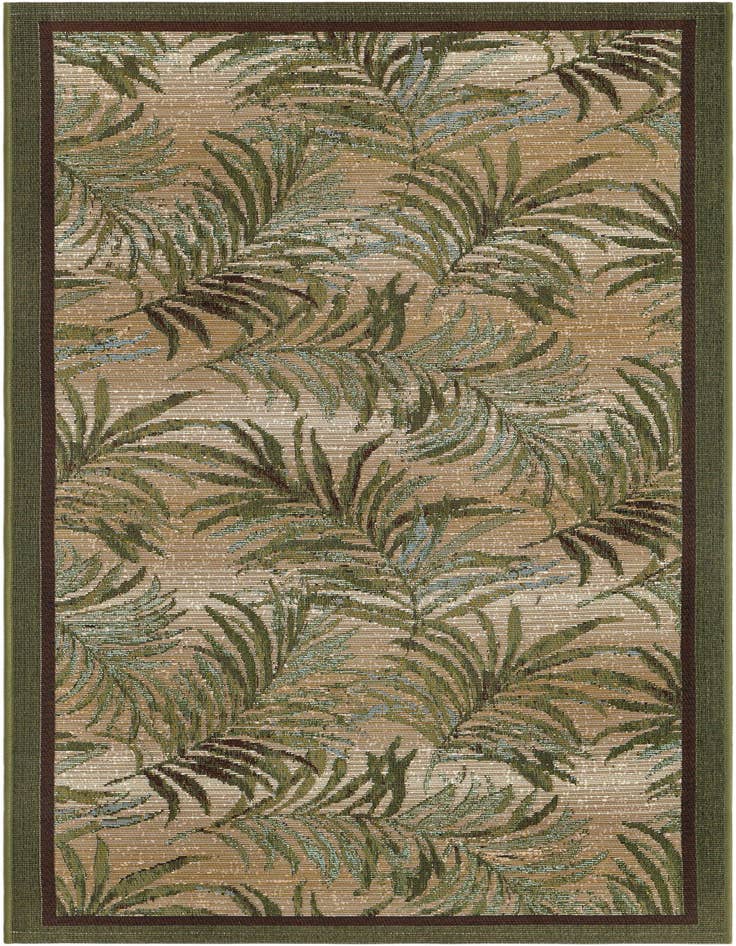 Detail image of 2' 7 x 5' 3 Easy-Clean Botanical Indoor / Outdoor Runner Rug