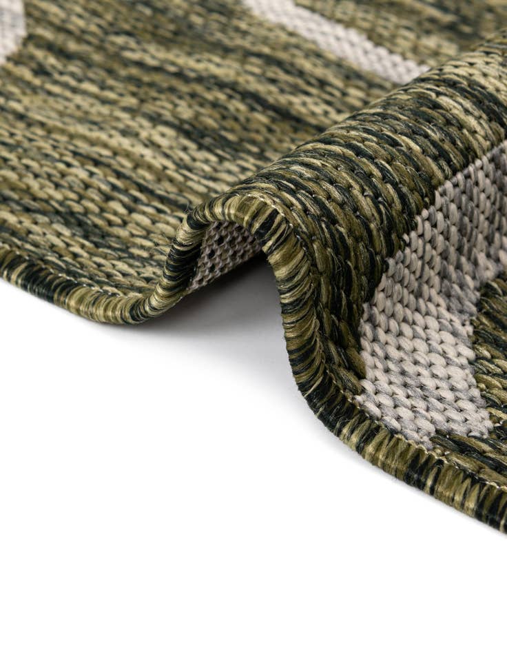 Detail image of 2' x 6' Easy-Clean Botanical Indoor / Outdoor Runner Rug