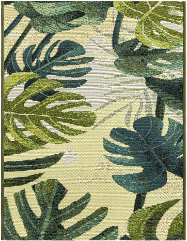 Detail image of 2' x 4' Easy-Clean Botanical Indoor / Outdoor Runner Rug