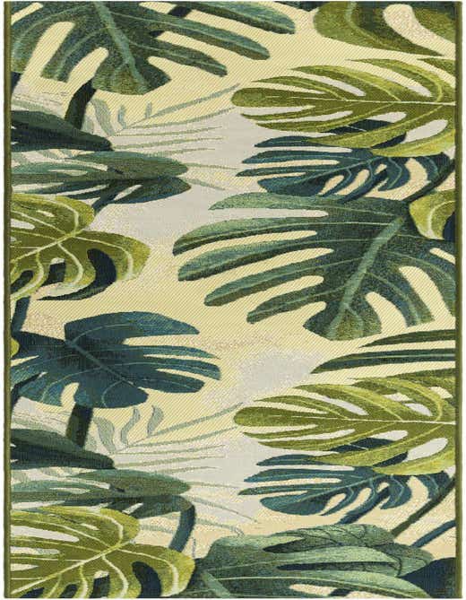 2' x 8' Easy-Clean Botanical Indoor / Outdoor Runner Rug