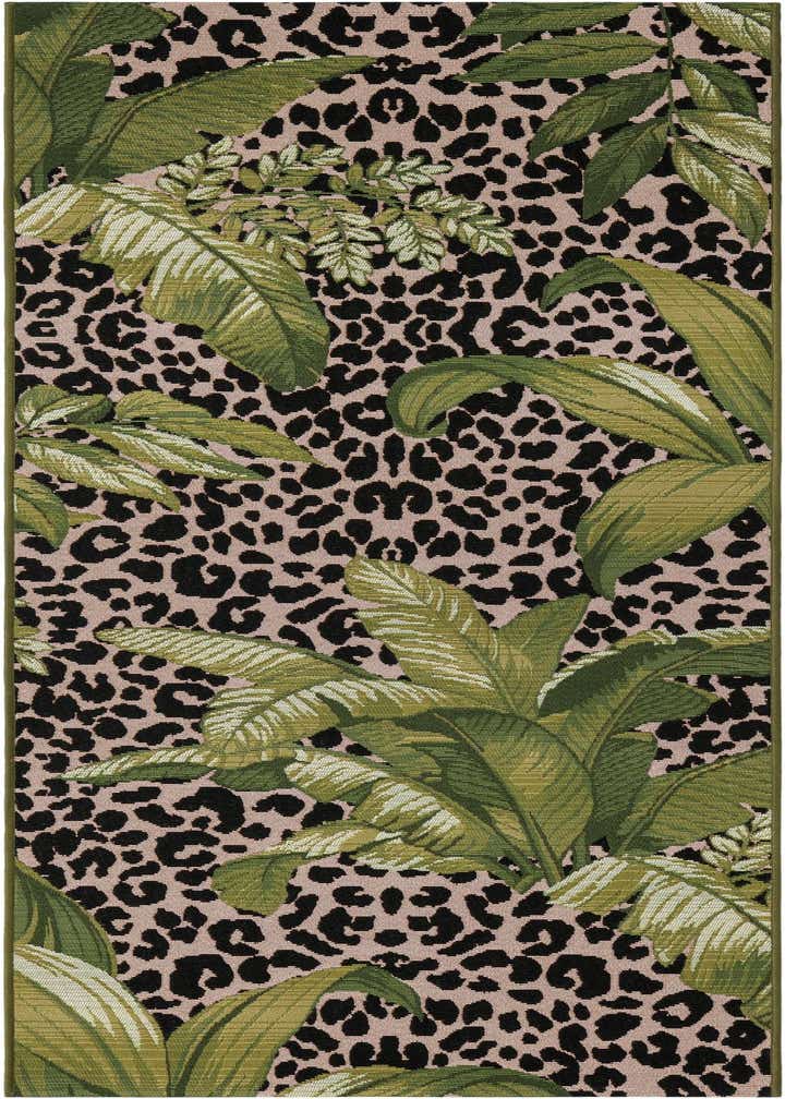 2' 7 x 7' Easy-Clean Botanical Indoor / Outdoor Runner Rug
