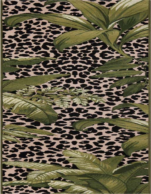 2' x 8' Easy-Clean Botanical Indoor / Outdoor Runner Rug